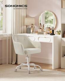 SONGMICS Homeoffice-Stuhl, Drehstuhl, Schreibtischstuhl, höhenverstellbar, bis 110 kg belastbar, Cord, für Arbeitszimmer, Schlafzimmer