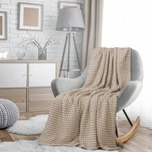 Soft Lightweight Cotton Pique Quilt for Any Bed All Seasons - Caqui - Ver 8