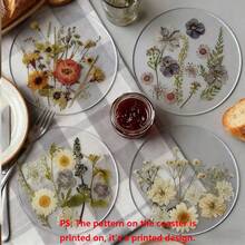 1/2/4个装2D亚克力扁平杯垫，彩色野花图案，适用于婚礼、生日、日常使用、圣诞节、桌面装饰、餐厅、酒吧和家居装饰。它们也是很棒的礼物。 - 彩色 - 查看 3