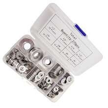 270pcs Stainless Steel Multi-Size Washer & Gasket Assortment Kit, Nut Fixing Fastener Washers, Suitable For Industrial Connector Fastening