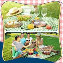 Manta de Picnic 200 x 300 cm Tapete para Picnic Impermeable y Resistente a la Arena Alfombra Plegable Ligera Mantel para Playa Picnic Blanket para al Aire Libre Camping Parque Senderismo - Verde - Ver 5