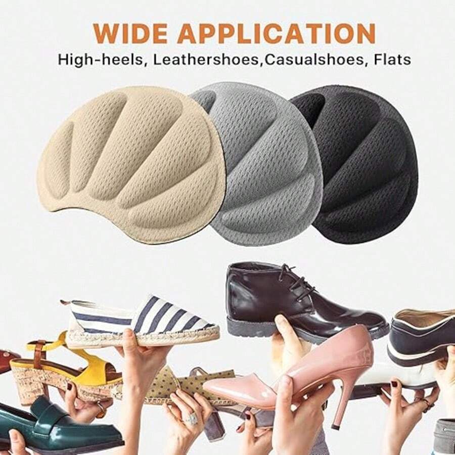 8 piezas/4 pares de almohadillas para talón para zapatos, insertos de esponja autoadhesivos para reducción de talla y protección contra ampollas, taloneras gruesas y cómodas, ajuste universal para hombres y mujeres, regalo ideal para cónyuge y madre - sin olor, sin energía, sin batería, zapato, selecciones de primavera y verano, regalos para damas de honor, decoración de habitación, decoración de dormitorio, playa, viaje, para hombres, para mujeres, vacaciones, Día de la Mujer, artículos de viaje, recuerdos de boda, Y2k, dormitorio, accesorios de coche para mujeres, decoración de cocina, cosas lindas - Multicolor - Ver 1