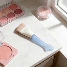 1pc Seamless Face Mask Brush, Suitable For All Skin Types, Makeup Brush Tool, Dual-Ended Flat Foundation Brush - Multicolor - View 2