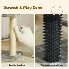HOOPET Cat Tree Tower Poste Rascador para Gatos De Interior con Percha Super Acogedora Autoarregladora para Gatos Y Pelota Colgante Interactiva Ideal para Gatitos Y Gatos - como en la foto - Ver 6