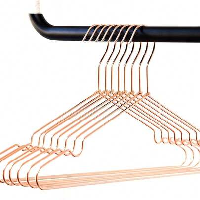 Design Kleiderbügel aus stabilem Metall - 8 Stück (Schwarz)-7490