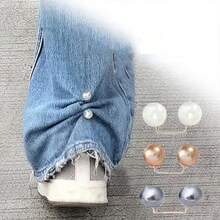2/6PCS Pearl Multi-Functional Clothing Clips - Jeans Ankle Buckle Chest Anti-Exposure Pin Pants Length Adjuster Anti-Stepping Slipper Buckle | Hot Seller Premium Clothing Accessories - Multicolor - View 10