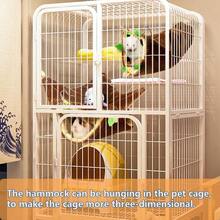 WSXC Guinea Pig Ferret Rat Hammock Toy Small Animal Cage Accessories Hideout Tunnel And Bunkbed Hammock For Rat Ferret Guinea Pig Hamster Sugar Glider Chinchilla 1.Forest Hammock Set - 1HammockTunnel - View 2
