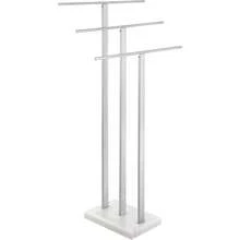 Standing Towel Rack 3-Tier With Heavy Marble Base Free Standing Towel Racks For Bathroom Floor SUS304 Stainl Steel Brushed Finish BTH217S3-2 - 拉絲飾面 - 查看 7