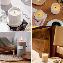 30pcs/Set (Including Wooden Wick + Base) Wooden Wick Candle Wick Kit, Includes Candle Wicks, Iron Frame, Smokeless Wooden Wick Candle Wicks, Suitable For DIY Candle Making - Brown - View 6