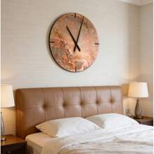 12 Inch Wall Clock Round, Industrial Clock Copper Patina. Wall Art Copper, Large Clock Copper Color, Raw Copper Clock. Wall Decor. Gift Copper - 1 - 查看 6