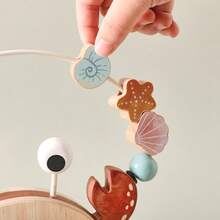 5-In-1 Wooden Push & Pull Toy Car With Beads For Toddlers, Colorful Crab-Shaped Standing Design, Multi-Functional Play, Sensory Stimulation, All-In-One Educational Toy, Great For Christmas, Halloween, Birthday Gifts - Multicolor - View 10