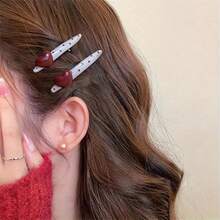 2 件装/4 件装复古波点发夹，可爱鳄鱼夹，多功能侧夹，爪夹，发卡，发夹，头部饰品，女士发饰，发夹 - 彩色 - 查看 4