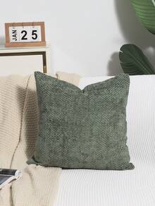 1pc/2pcs Solid Color Double-Sided Chenille Throw Pillow Cover, Modern Minimalist Jacquard Decorative Cushion Cover For Bedroom, Living Room, Sofa, Holiday Party, Outdoor Garden, 45*45cm, All Season - Multicolor - View 7