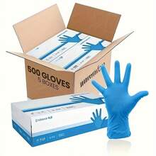 100pcs Disposable Gloves, Blue Nitrile Gloves, Cleaning Gloves, Suitable For Commercial Use,Household Cleaning, Daily Household Cleaning, Disposable Multi-Purpose, Cleaning Essentials, Multipurpose Gloves, Lightweight Gloves, Snug Fit - Blue - View 3
