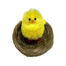 Pollitos de Pascua, pollitos de algodón amarillos, pollitos de Pascua con pompones, decoraciones de Pascua. - Amarillo - Ver 7