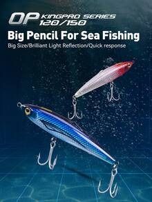 KINGDOM 1PC Kingpro 海水钓鱼路亚饵 61克/66克，适用于拖钓、抛投、收线、底钓，大沉铅笔型路亚饵，专为海钓设计的大重量路亚饵，夜光涂层，单芯钢丝，适合初学者和专业钓鱼者使用。
