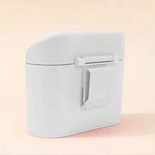 1pc White Mini Creative Car Trash Can - White - View 3