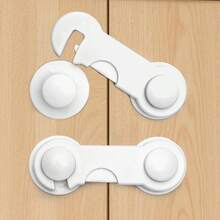 Proofing Cabinet Lock, Adhesive Safety Latches For Kitchen Drawers Fridge & Wardrobe, No-Drill Proof Locks For Cupboard Doors - Multicolor - View 1