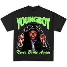 2026 Young Girl'sBoy's '[ Tops] Cotton Graphic Tees, Fun And Fashionable Boy's Pattern T-Shirt, Soft And Breathable Top For Tween Girls' Clothing, Christmas Boys' Clothing, YoungBoy Album Inspired Women's T Shirt, Casual Soft Short Sleeve Pure Cotton 220gsm T Shirt Girls' Clothing, Girls' Clothing, Christmas, Children's Gifts, Y2K,A Great Gift Kids Boys Clothing,Graphic Tees Boys,Boys Graphic Tees,Sad Boyz Junior,Toddler Girl Shirts,Kids Halloween,Little Boy Clothes,Sad Boyz Junior,Tween Boy Shirts,Baby Tees Women,Mom And Daughter Matching, Suitable For Halloween, Parties And Daily Wear - Đen 3 - Xem 6