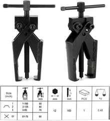 Extractor de rodamientos de 2 mordazas, KIMISS Extractor de 2 garras Dispositivo de elevación separado Fortalece el rodamiento Rama con varilla de tornillo para mantenimiento mecánico automático - negro - Ver 2