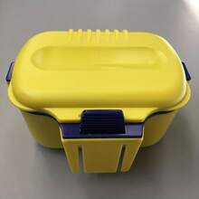 Caixa de Iscas de Pesca ABS Resistente com Bandeja de Drenagem Removível e Trava de Segurança, Recipiente de Armazenamento de Iscas Fácil de Limpar, Adequado para Caixa de Pesca, Cinto, Pesca de Água Doce e Salgada - Multicolorido - Visão 7