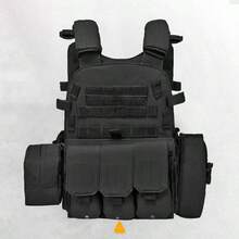 迷彩防弹战术背心，多功能透气耐磨户外背心 - 彩色 - 查看 10