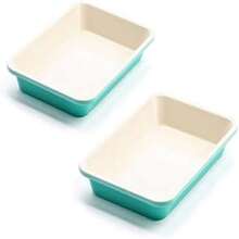 Healthy Ceramic Non-stick Pan Set for Cooking, Turquoise Color, PFAS Free - Turquesa - Ver 2