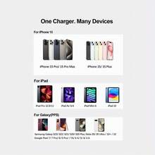 1 cáp sạc nhanh USB Type-C, tương thích với Samsung, Redmi, OnePlus, OPPO, tương thích với iPhone 16 Pro Max/16 Plus/15 Pro/17 Air và các điện thoại thông minh khác - Lý tưởng cho du lịch và sử dụng tại văn phòng. - trắng - Xem 4