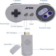 SF900 NES Retro Console With HD Video Gaming Controller 5,000 Games Included With Dual Wireless Controllers The Perfect Holiday Gift For The Family - Light Grey - View 4