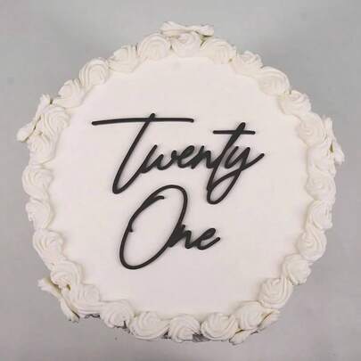 Acrylic Cake Topper, 21th Birthday Cake Toppers, 21th Anniversary Party Decorations Supplies, Cheers To 21 Years Birthday Party Decoration