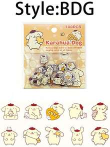 Sanrio 100张Hello Kitty、Kuromi、My Melody、Pochacco卡通贴纸，文具用品，生日礼物（部分贴纸随机发货）