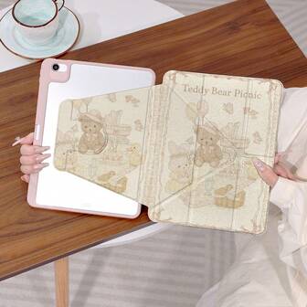 360° roterbart iPad-skal med Y-format vikbart stativ, HD UV-tryck, lämplig för iPad 11 2025, iPad Air 11/13 2025 M3, iPad Air (M2) 11/13 tum, iPad Air 4/5/6 10,9 tum, iPad Pro 11 tum, iPad Pro 12,9 tum, iPad 10,2 tum, iPad 9:e/10:e generationen och olika modeller, elegant design, perfekt för kontoret, hemmet, resor, även en utmärkt födelsedags- eller julklapp för barn.