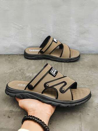 Sandalias planas casuales para hombres de talla grande y unisex, pantuflas con hebilla antideslizantes para playa al aire libre, calzado de PVC de estilo japonés de moda y cómodo