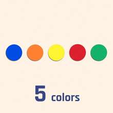 360pcs/10sheets Colorful Shape Stickers Labels, 4 Shapes (Circle, Triangle, Square, Rectangle), 5 Colors, Self-Adhesive Waterproof Stickers - Multicolor - View 6