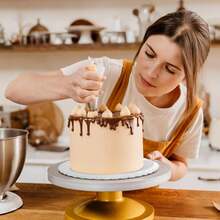 30 Stück runde Kuchenunterlagen, weiß mit gezacktem Rand, nicht ölig, geeignet für Hochzeiten, Geburtstagsfeiern, Pizzen, Weihnachten, Halloween und andere Anlässe - Weiss - Übersicht 5