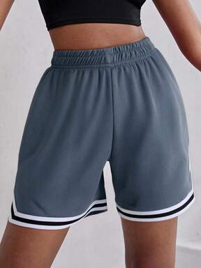 1 pieza Pantalones cortos tipo bermuda sueltos, casuales, de unicolor y transpirables para niñas/adolescentes, de verano