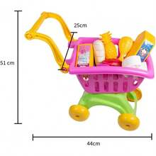 ¡RecomendadoCarrito de Compras, Juego de rol para niños, Carrito de Supermercado, Alimentos y Accesorios de Juguete, Juguete Para Niños y Niñas, Juguete Infantil De Compras, Productos del Mercado de Juguete¡Top de Temporada - 1 - Ver 4