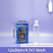 100 个可重复密封礼品袋，用于珠宝收纳，迷你拉链彩色铝箔袋聚合物薄膜样品袋，非常适合派对食品糖果收纳，返校情人节