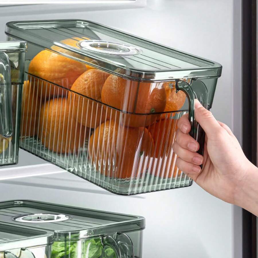 NetHong 1 PCS Food Storage Produce Saver Containers For Refrigerator, Berry Keeper Boxes For Fridge With Removable Drain Tray Keep Fresh For Vegetables/Fruit/Meat/Salad - Multicolor - View 1