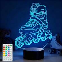 Regalo de coche de carreras para niño, luz de una noche con control remoto, cambio de 16 colores, temporizador, modo de parpadeo RGB y regulable, merchandising de coche de carreras para niños - Color 3 - Ver 16