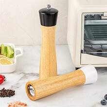 PZW Pepper GrinderManual Oak Pepper Grinder Mill Black Pepper Sea Salt Grinder Seasoning Pot Household Kitchen Tool2537 - como en la foto - Ver 3