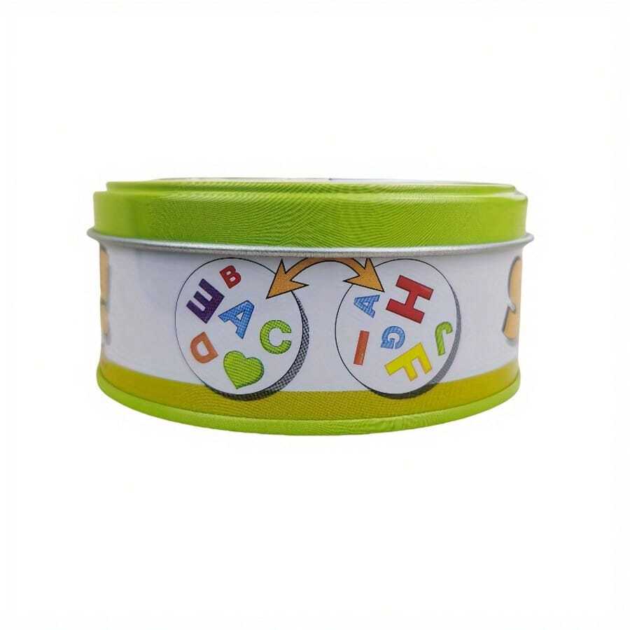 "Letter & Symbol Matching Card Game (Green Tin-Packaged)" – Fast-Paced Pattern Recognition & Pairing Game, Letter/Symbol Matching Play, Ideal For Game Nights, Group Gatherings, Casual Competitive Fun & Quick Mental Challenge Activities - Multicolor - View 1