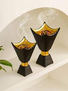 方形香炉，豪华香薰炉，客厅卧室装饰桌面摆件，适合节日装饰、家庭聚会、婚礼和办公室装饰。 - 彩色 - 查看 9