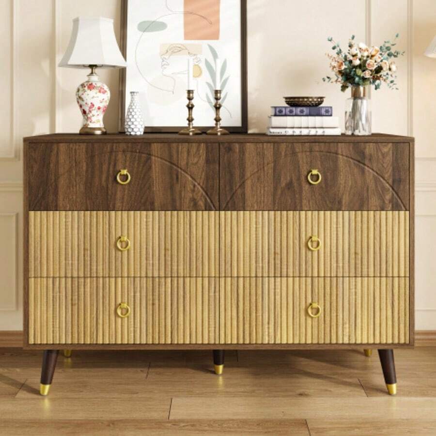 Moderne Sideboards,Schränke,Lagerschränke,Kommode,Geeignet Für Wohnzimmer/Esszimmer/Eingang,120 X 40 X 81cm (B/H/T) - Brown - View 1