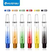 HUANQU 6 Stücke 40mm PC Dartflights, 2BA Farbverlauf Spiralmuster transparente Dartschäfte, 6 Farben erhältlich (Orange/Schwarz/Rot/Gelb/Blau/Grün), Ersatz Dart Zubehör kompatibel mit Stahl- und Softdarts, geeignet für alle Dartspieler - lebendige Mischfarben, PC Material, perfekt als Weihnachts-, Oster-, Valentinstags-, Geburtstags-, Neujahrgeschenk, Dart Zubehör, bestes Weihnachtsgeschenk - Verschiedenfarbig - Übersicht 11