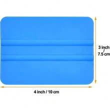 4-Inch Vinyl Wrap Squeegee Car Film Flexible Plastic Scraper Window Tint Film Tool Kit For Vehicle Wrapping, Tinting, Wallpaper, Decals, Craft, Pack Of 4, Blue - Default - View 6