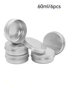 10毫升/30毫升/50毫升/60毫升可重复灌装铝制铁罐，带螺旋盖，金属容器，适用于糖果、化妆品、润唇膏、蜡烛、小物件的收纳和旅行。
