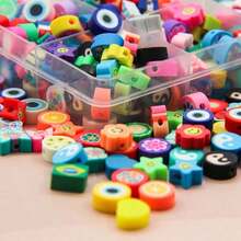 400pcs/Box 24 Assorted Patterns Soft Clay Beads Accessories Received DlY Making Set - Multicolor - View 5