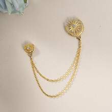 1 pièce Broche vintage homme motif étoile et lune, broche croissant de lune Ramadan Aïd Moubarak (inclut boîte) - Multicolore - Voir 7