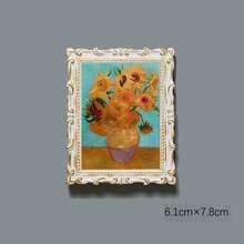 1 件世界著名绘画灵感冰箱贴 - 梵高自画像、向日葵、星夜、鸢尾花、麦田、柏树、毕加索之梦、树脂冰箱贴纸、旅行纪念品、家居装饰、送给朋友的礼物、荷兰纪念品、花瓶、咖啡壶、水果 - 多色 - 查看 9